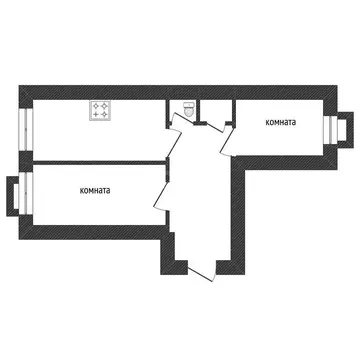 2-комнатная квартира: Волхов, улица Марата, 1 (58.3 м)