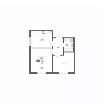 2-к кв. Кировская область, Киров ул. Потребкооперации, 34к1 (48.5 м)