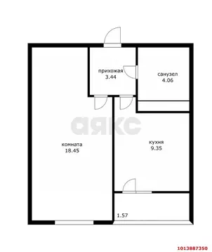 1-к кв. Краснодарский край, Краснодар Славянский мкр, ул. Заполярная ...