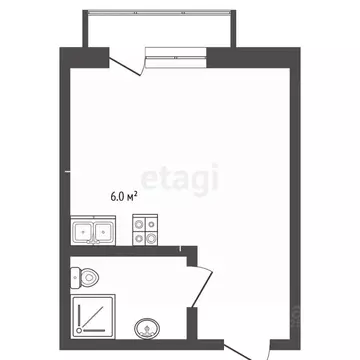 Студия Вологодская область, Вологда ул. Гагарина, 80Ак3 (22.6 м)