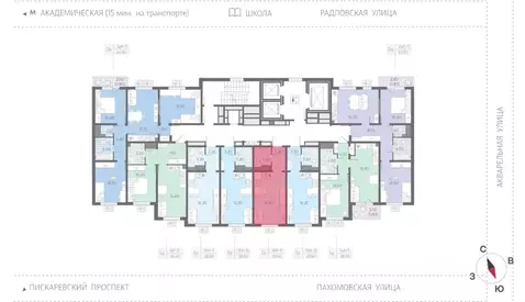 Студия Санкт-Петербург Ручьи жилой комплекс (22.6 м)
