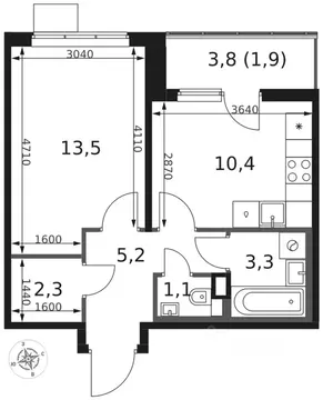 1-к кв. Московская область, Химки Клязьма-Старбеево мкр, Международный ...