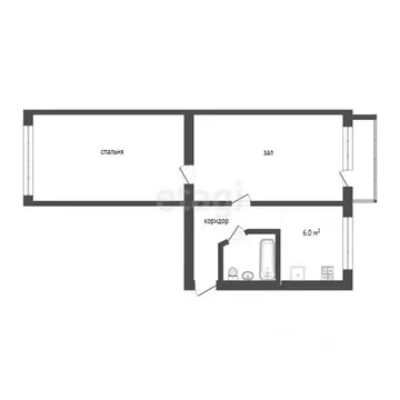 2-к кв. Ростовская область, Таганрог ул. Комсомольский Спуск, 6 (42.9 ...