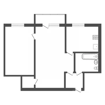 2-к кв. Тульская область, Тула ул. Болдина, 106А (40.0 м)