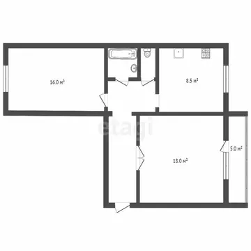 2-комнатная квартира: Челябинск, Набережная улица, 9Б (56.9 м)