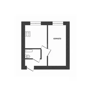 1-к кв. Ленинградская область, Волхов Молодежная ул., 23 (30.89 м)