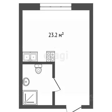 Студия Вологодская область, Вологда ул. Карла Маркса, 121 (23.2 м)