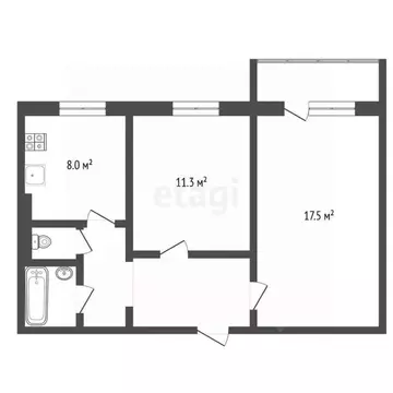 2-к кв. Ямало-Ненецкий АО, Муравленко ул. Украинских строителей, 7 ...