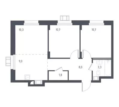 2-комнатная квартира: Люберцы, микрорайон Зенино ЖК Самолёт, ...