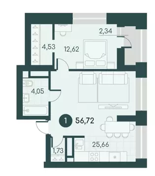1-к кв. Курганская область, Курган Малиновые высоты жилой комплекс ...
