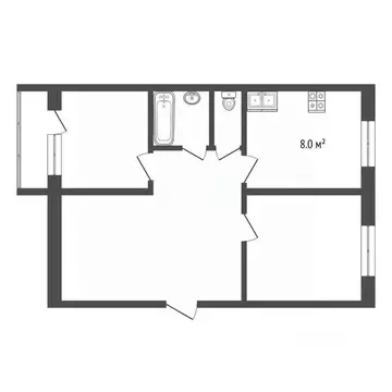 2-к кв. Ямало-Ненецкий АО, Муравленко ул. Ленина, 81 (51.3 м)