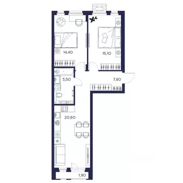 2-к кв. Пензенская область, Пенза Засурье мкр, Лес жилой комплекс ...