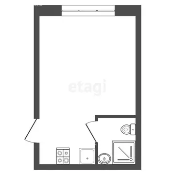 1к в -комнатной квартире (17 м)