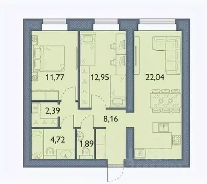 2-к кв. Брянская область, Брянский район, пос. Мичуринский, ...