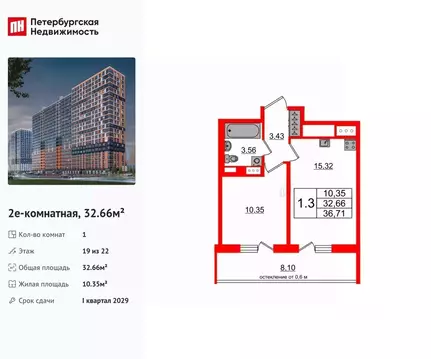 1-к кв. Ленинградская область, Всеволожский район, Свердловское ...