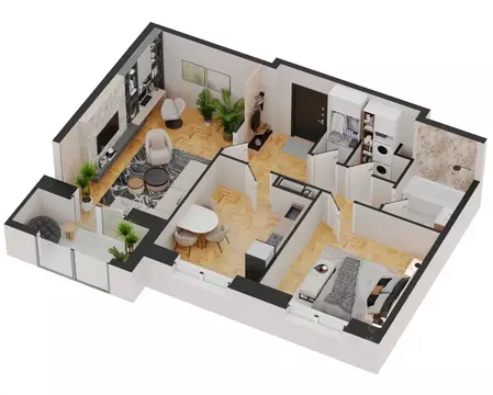 2-к кв. Удмуртия, Ижевск Новая Восьмая ул., 67 (66.82 м)