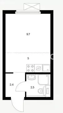 Квартира-студия: Москва, Новоостаповская улица, 7к2 (20.08 м)