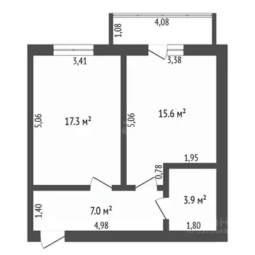 1-к кв. Амурская область, Благовещенск Артиллерийская ул., 35 (45.1 м)