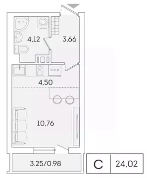 Студия Ленинградская область, Мурино Всеволожский район, ул. Графская, ...