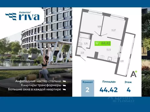 2-к кв. Ленинградская область, Мурино Всеволожский район, Урбанист ...