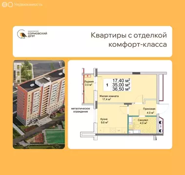 1-комнатная квартира: Нижний Новгород, квартал Кооперативный посёлок, ...