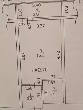 Студия Краснодарский край, Анапа Владимирская ул., 154к2 (27.0 м)