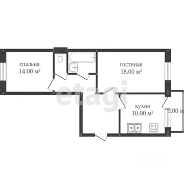 2-к кв. Костромская область, Кострома Рабочий просп., 11 (54.8 м)