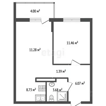 2-к кв. Московская область, Раменское Спортивный проезд, 6 (42.6 м)