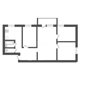 4-комнатная квартира: Тула, улица Седова, 14 (57.2 м)