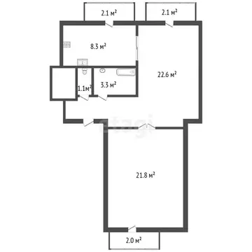 3-комнатная квартира: Санкт-Петербург, Мгинская улица, 7 (58.1 м)