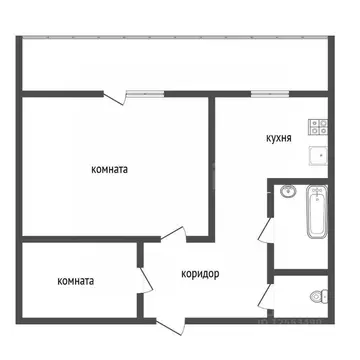 1-к кв. Воронежская область, Воронеж ул. Переверткина, 44А (31.7 м)