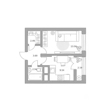 1-к кв. Московская область, Балашиха ул. Яганова, 1 (33.89 м)