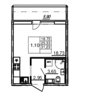 Студия Ленинградская область, Всеволожский район, пос. Бугры ул. ...