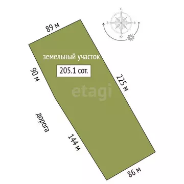 Участок в Мысовое, Тупиковая улица (205.09 м)
