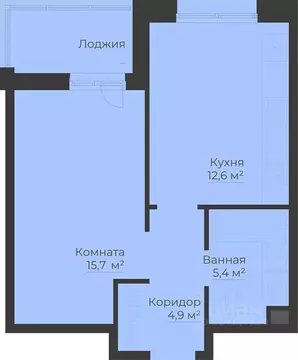 1-к кв. Ярославская область, Рыбинск Западный п/р, Малиновский Квартал ...