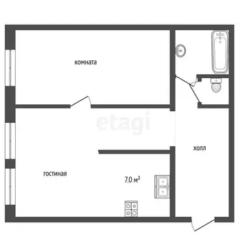 2-комнатная квартира: Ярославль, улица Некрасова, 44Б (51.8 м)