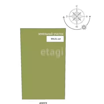 Участок в Сакский район, село Молочное (954.51 м)