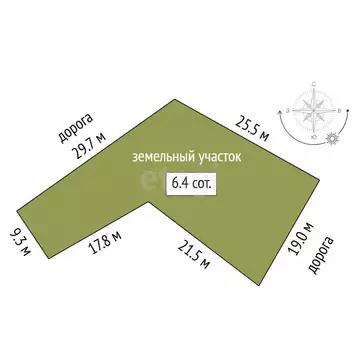 Участок в Тюмень, улица Огарёва (6.44 м)