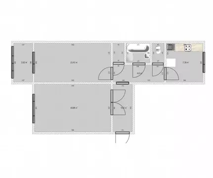 2-к кв. Ярославская область, Ярославль Ярославская ул., 142 (50.0 м)