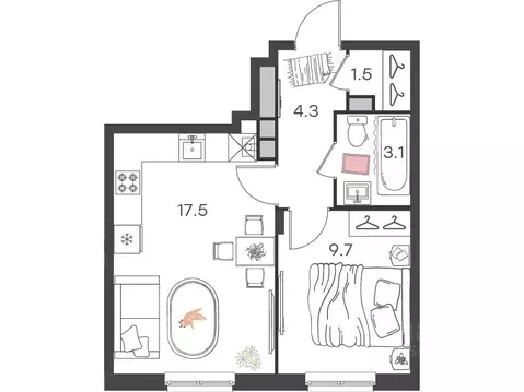 1-к кв. Нижегородская область, Нижний Новгород Культура с/пос, ул. ...
