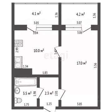 1-к кв. Башкортостан, Стерлитамак Крымская ул., 20 (32.9 м)
