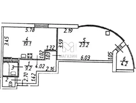 1-комнатная квартира: Санкт-Петербург, улица Прокофьева, 7к2 (60 м)