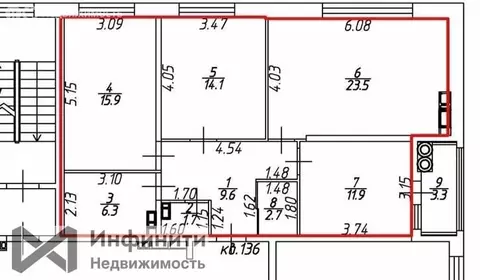 3-комнатная квартира: Ставрополь, улица Тухачевского, 33 (90 м)