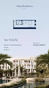 1-к кв. Краснодарский край, Сочи Адлер жилрайон, Курортный Городок ...