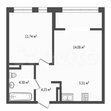 1-комнатная квартира: Тюмень, улица Тимофея Чаркова, 91 (40 м)