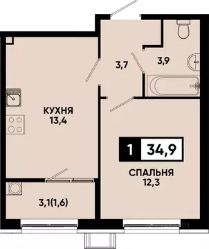 1-к кв. Ставропольский край, Кисловодск Моя Легенда жилой комплекс ...