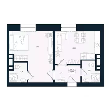 1-к кв. Ленинградская область, Выборгский район, Рощино пгт ул. ...