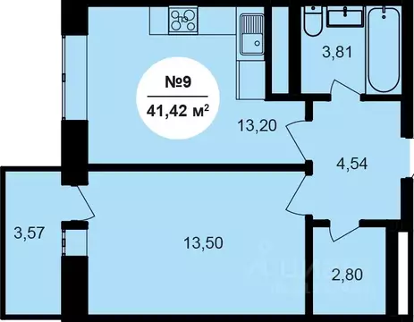 1-к кв. Калужская область, Обнинск 51А мкр, Парковый Центр жилой ...