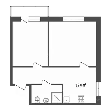2-к кв. Ставропольский край, Пятигорск ул. Людкевича (42.5 м)