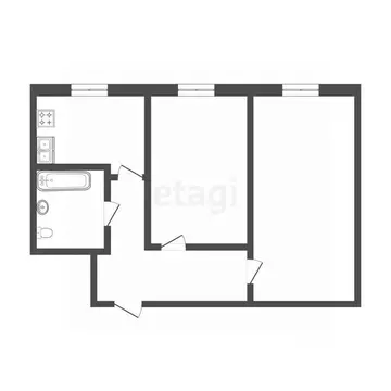 2-к кв. Тюменская область, Тюмень Текстильная ул., 7 (43.5 м)